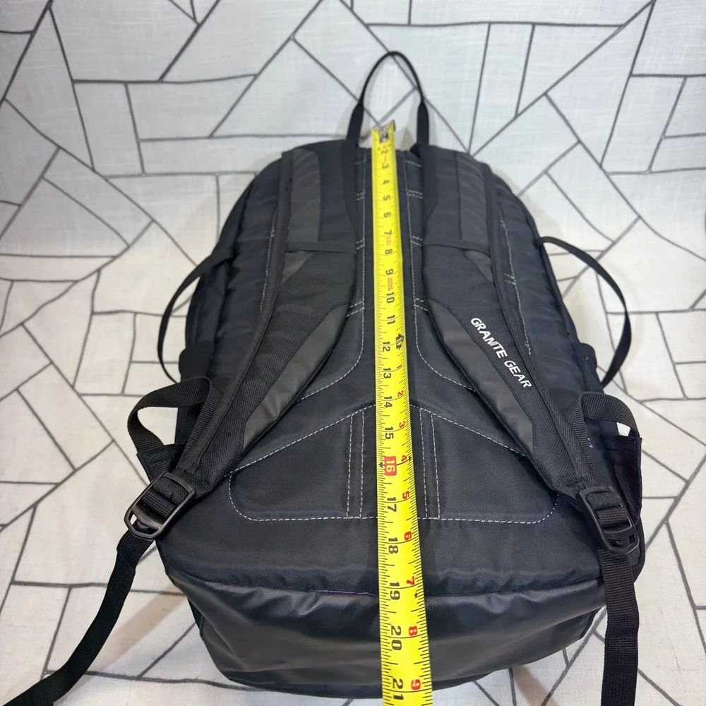 Granite Gear Portage Backpack OS Black Barrier Water Repellent Outdoor Bag